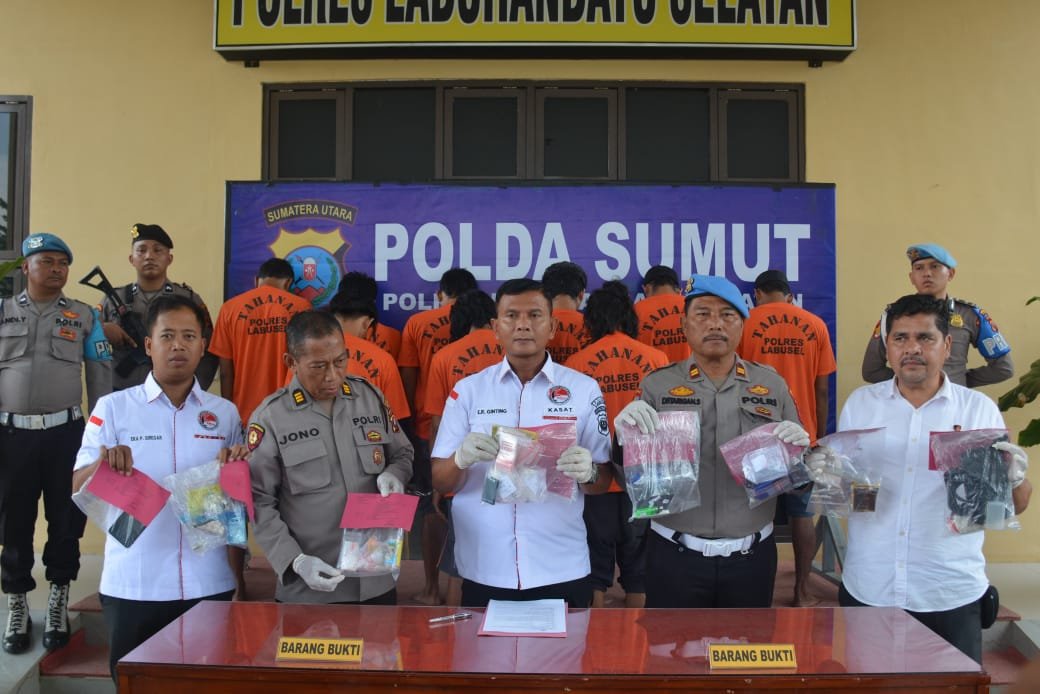 Polres Labusel Ringkus 9 Tersangka Narkoba dalam Dua Pekan, 5 Orang Residivis