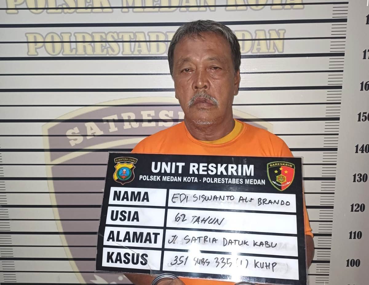 Polsek Medan Kota Ringkus Preman Mabuk yang Ancam Pedagang Pakai Parang
