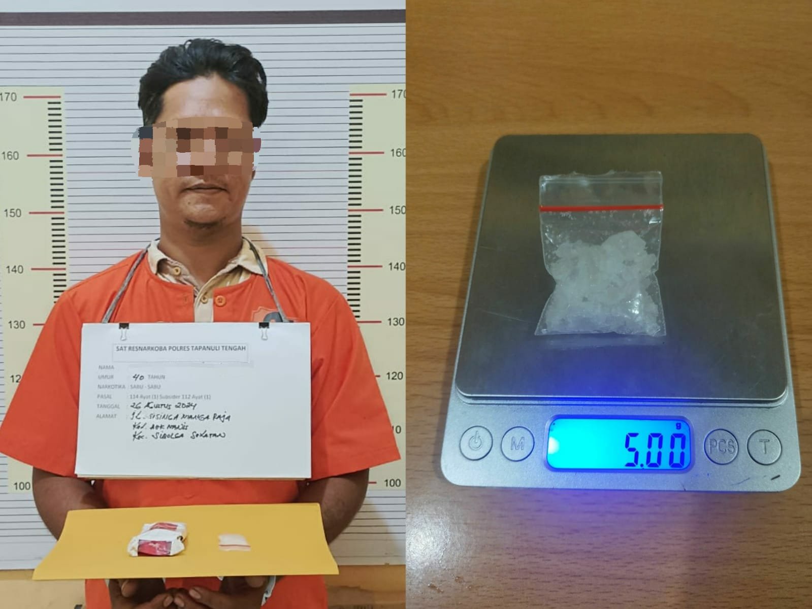 Polres Tapteng Tangkap Tersangka Pengedar Narkoba