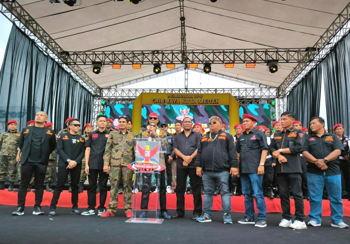 DPC GRIB Jaya Kota Medan Dikukuhkan, Hercules Minta Kader Kawal Pemerintahan Prabowo