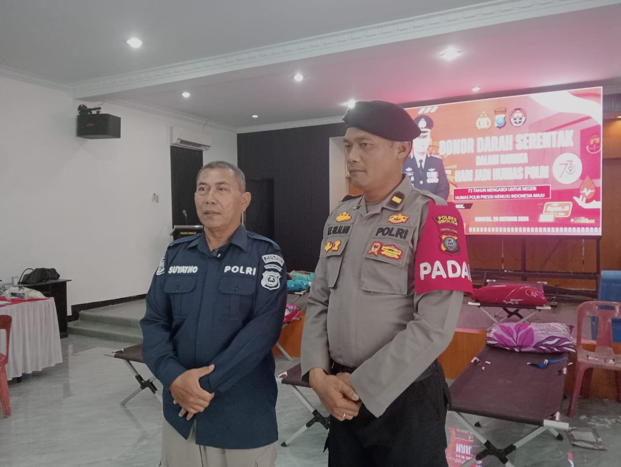 Hari Jadi Humas Polri, Polres Sibolga Gelar Donor Darah