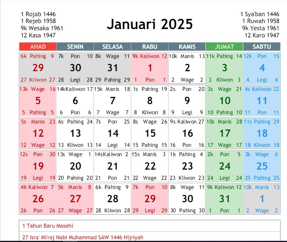 Siap-Siap untuk Tahun 2025! Cek Kalender Libur Nasional 2025 Lengkap di Sini