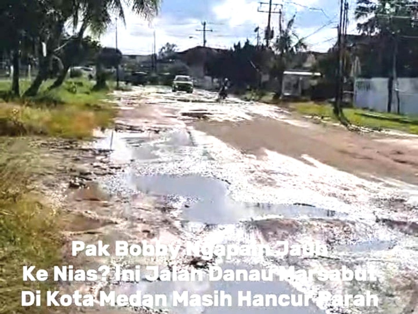 Janji Bobby Nasution Ditagih, Jalan di Medan Ini Rusak Parah