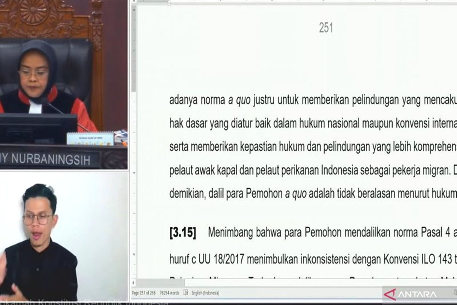 MK Putuskan Pelaut Kapal dan Pelaut Perikanan Kategori PMI