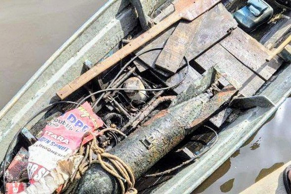 Tim Jibom Brimob Berhasil Jinakkan Bom Mortir di Tanjungbalai