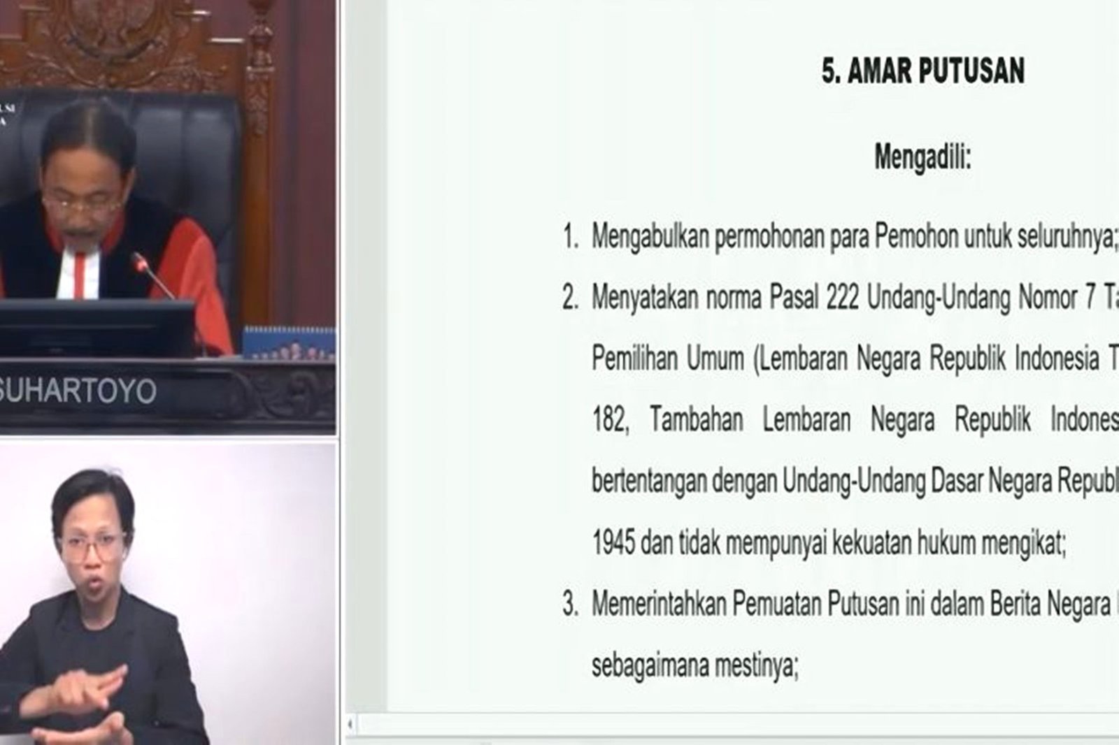 MK Hapus Presidential Threshold: Bertentangan dengan UUD