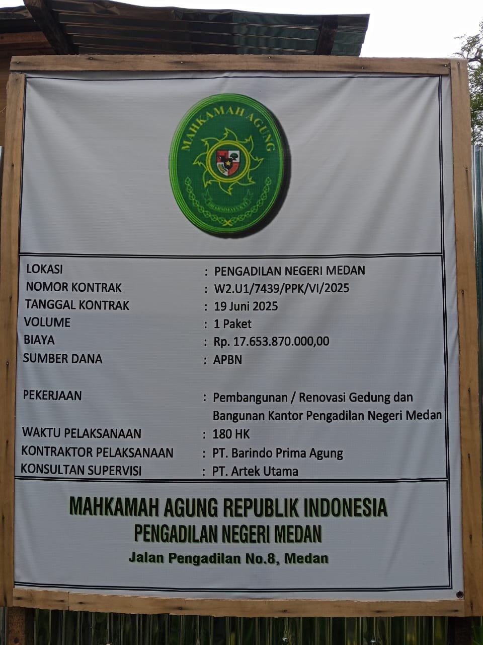 PN Medan Tegaskan Peran CV Pelita Buana Bukan Pengawas Proyek Rp 17,65 Miliar