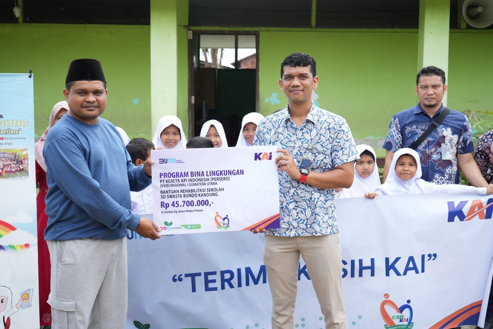 Tanggung Jawab Sosial KAI Sumut Tembus Rp 560 Juta, Dari Penanaman Pohon hingga Bangun Rumah Ibadah