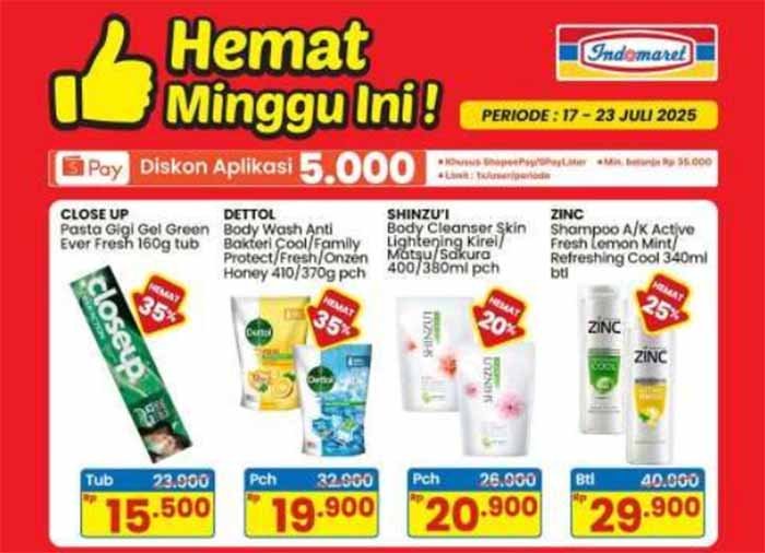 Promo Indomaret Weekend Paling Murah Terbaru 18-23 Juli 2025: minyak telon, baby Wipes dan Mamy Poko dan Shinzu'i Lebih Murah dan Hemat