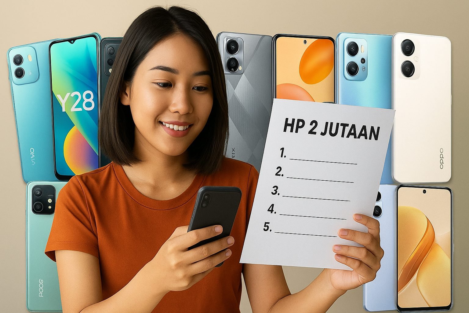 Rekomendasi HP 2 Jutaan Terbaik September 2025 dengan RAM 8GB & ROM 256GB