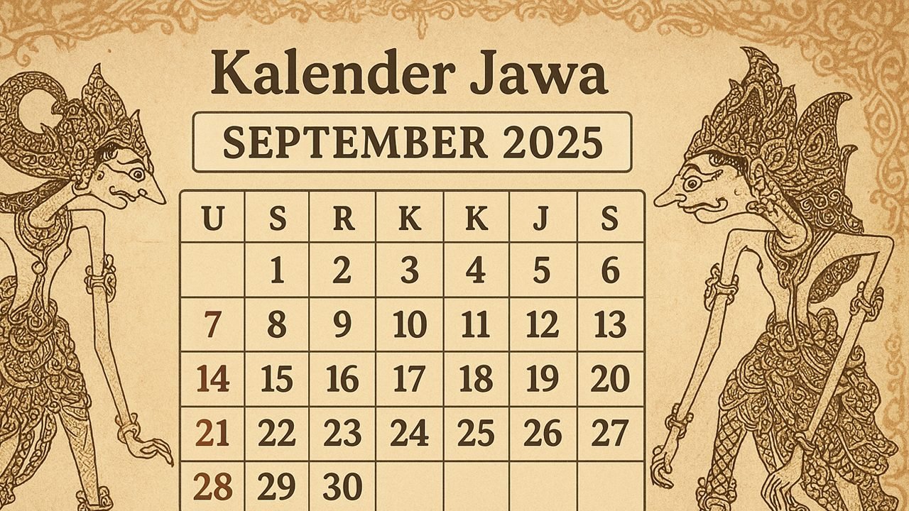 Kalender Jawa September 2025 Lengkap dengan Hari, Pasaran, Weton, dan Makna Budayanya