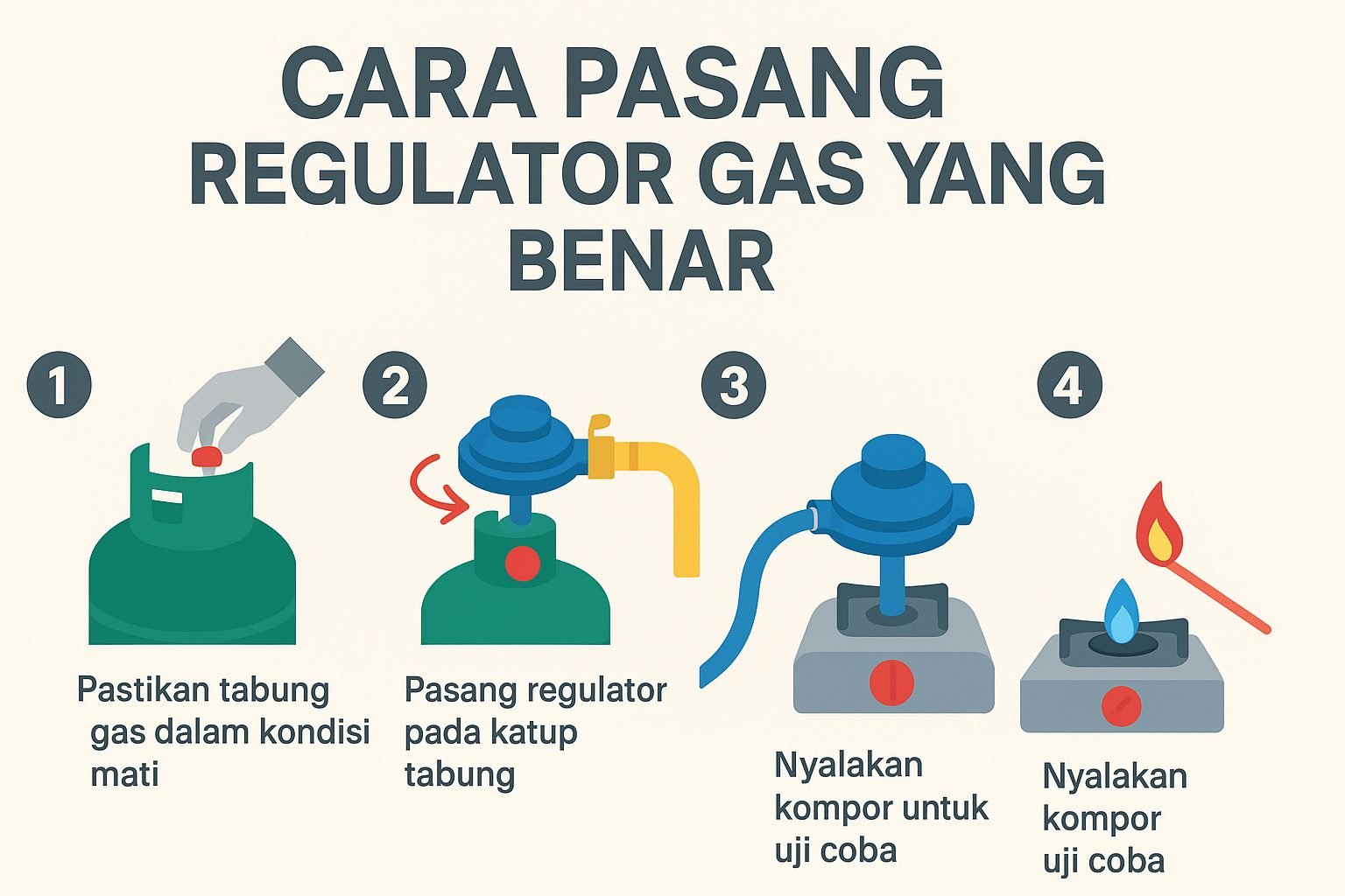 Cara Memasang Regulator Gas dengan Benar Sesuai Standar SNI Agar Tidak Bocor