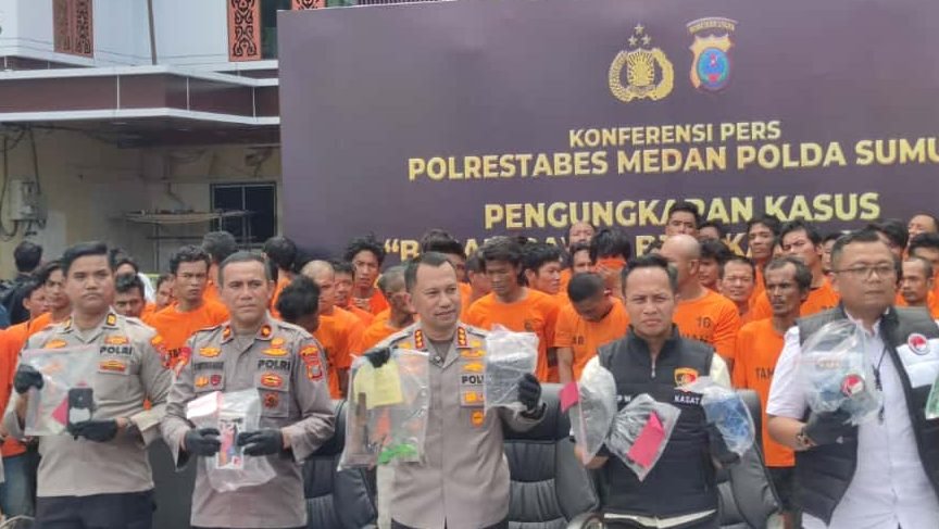 Polrestabes Medan Sita 231 Kilogram Sabu dari 997 Kasus Narkotika dalam 244 Hari