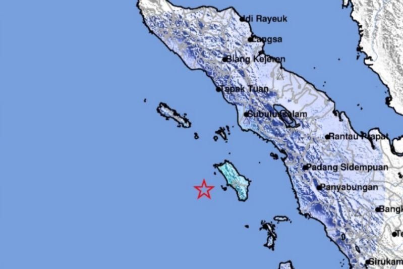 Gempa M 5,0 Guncang Nias Barat Dini Hari, BMKG Pastikan Tidak Berpotensi Tsunami