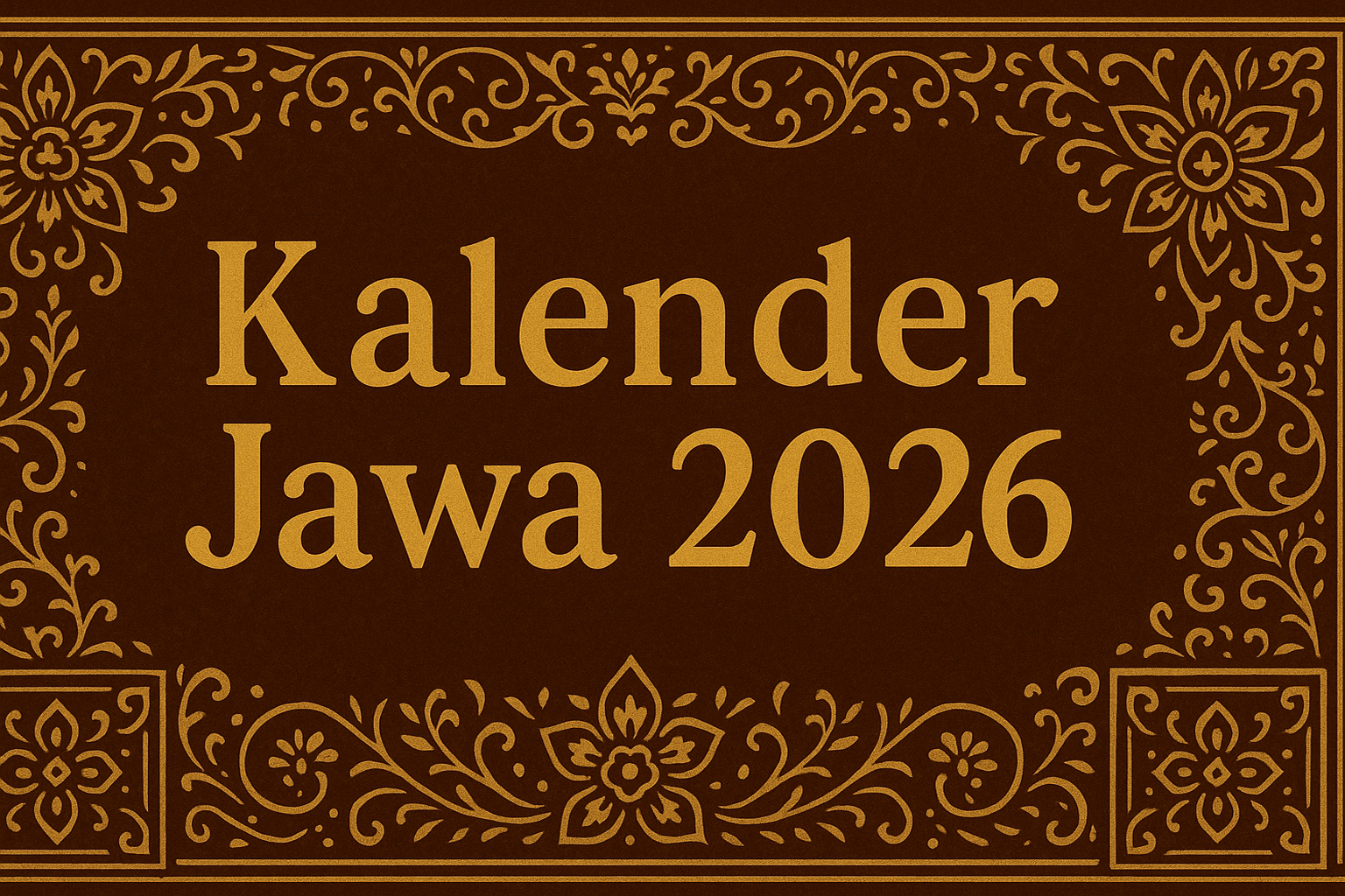 Weton dan Pasaran Kalender Jawa 2026: Panduan Menentukan Hari Baik dan Jodoh