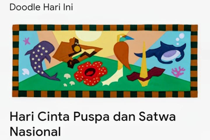 Google Doodle Hari Ini Peringati Hari Cinta Puspa dan Satwa Nasional, Ini Sejarah dan Daftar Spesies yang Dilindungi