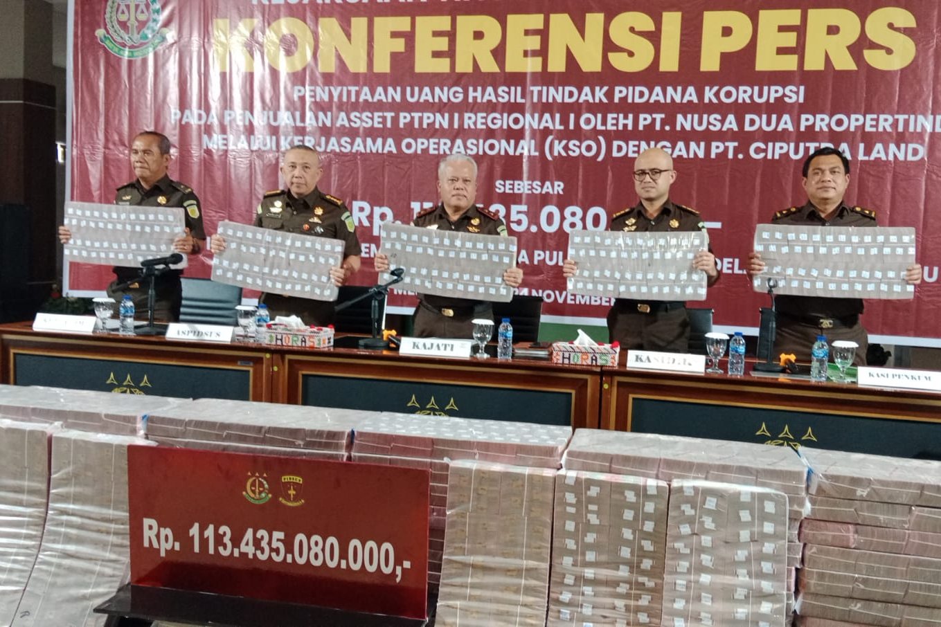 Kejati Sumut Terima Pengembalian Kerugian Negara Rp113 Miliar Terkait Kasus Korupsi Penjualan Aset PTPN I