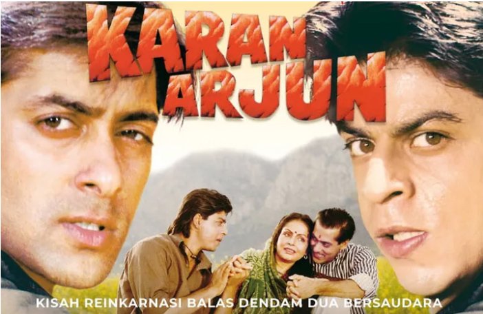 Sinopsis Film Karan Arjun: Kisah Salman Khan dan Shah Rukh Khan Balas Dendam Tayang di Mega Bollywood ANTV Pagi Ini