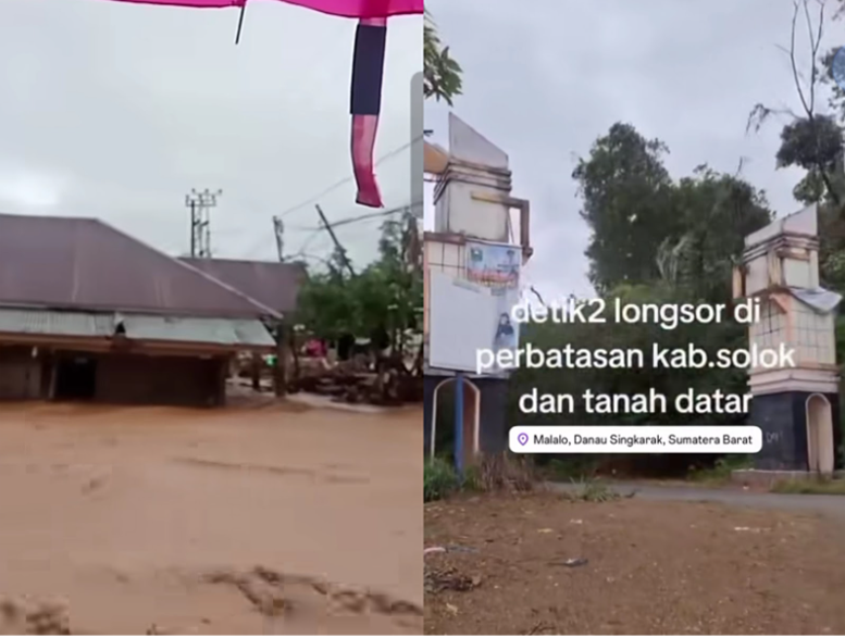 Longsor Kembali Terjadi di Solok: Warga Rekam Detik-Detik Tanah Runtuh dan Ledakan Kabel Listrik