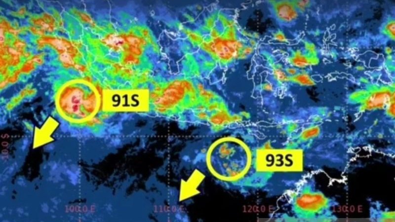 BNPB Peringatkan Potensi Cuaca Ekstrem Akibat Dua Bibit Siklon Tropis di Samudra Hindia