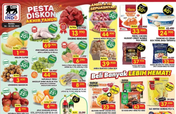 Promo JSM Superindo Desember 2025: Daging dan Nugget Diskon Akhir Tahun