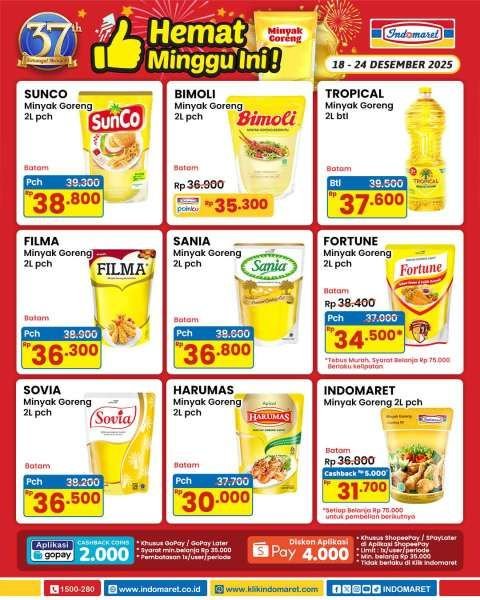 Promo Hemat Indomaret 24 Desember 2025: Minyak Goreng Sunco Hingga Filma