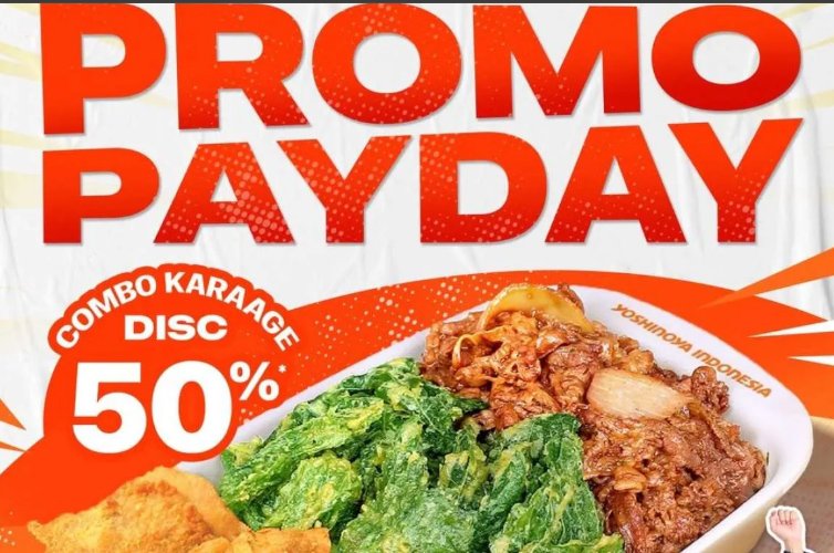 Promo Murah Makan Yoshinoya Payday Desember 2025 Diskon Sampai 50% di Akhir Tahun