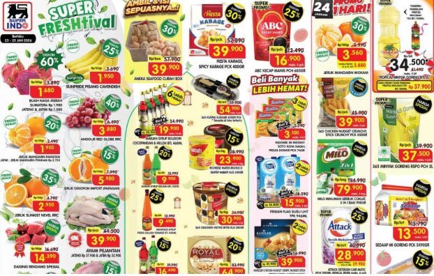 Promo Murah Meriah JSM Superindo 23-25 Januari 2026: Buah Hingga Kecap Diskon Sampai 60%