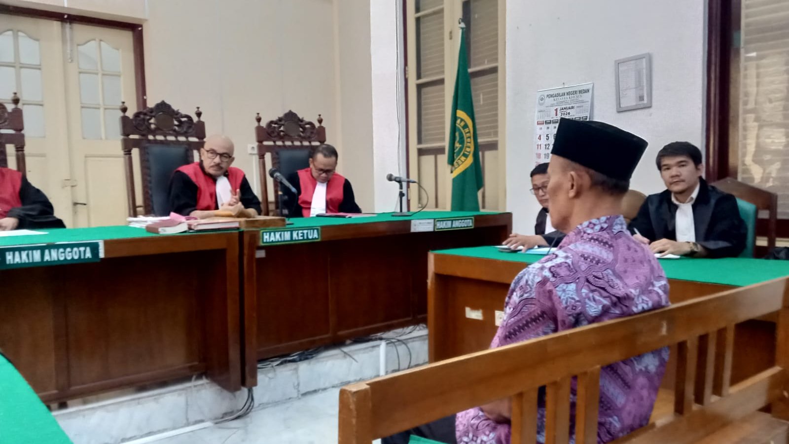 Korupsi Dana BOS dan SPP SMKN 1 Pancur Batu, Eks Kepsek Tukimin Dituntut 2 Tahun Penjara