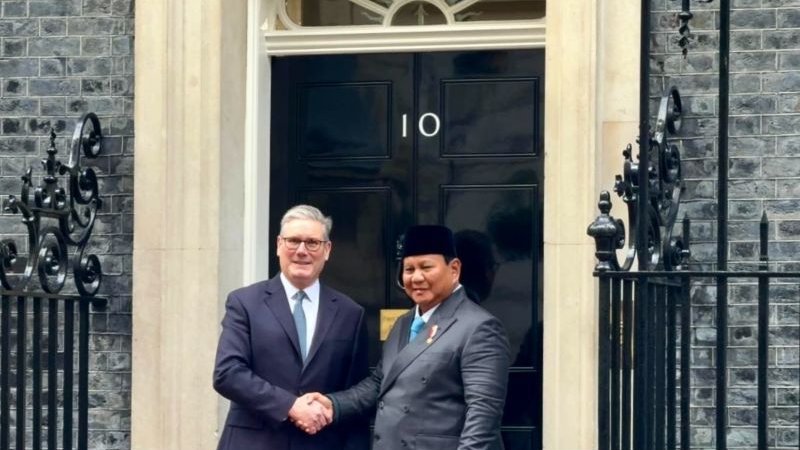 Prabowo Temui PM Inggris Keir Starmer di 10 Downing Street, Bahas Kerja Sama Strategis RI–Inggris
