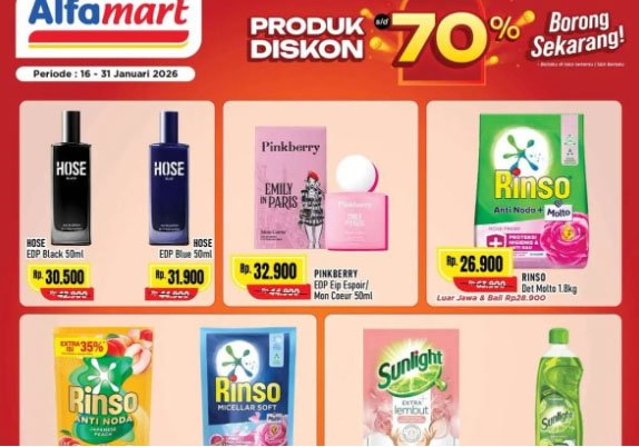 Promo Murah Meriah Alfamart Sampai 31 Januari 2026: Ada Deterjen Hingga Sabun Hemat 70%