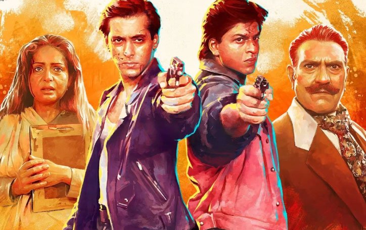 Sinopsis Film Karan Arjun: Cerita Salman Khan dan Shah Rukh Khan Balas Dendam Tayang di Mega Bollywood ANTV