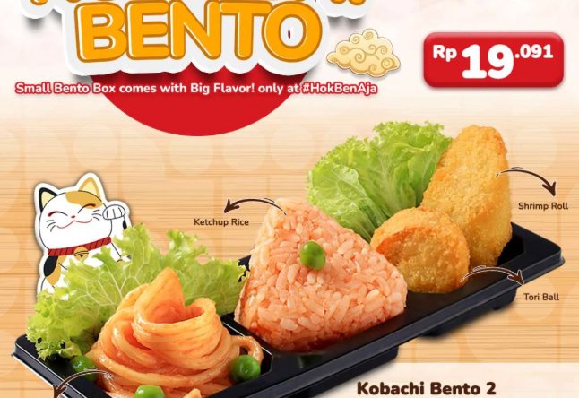 Promo HokBen Menu Baru Harga Hemat Tahun Baru 2026: Kobachi Bento Cuma Rp 19.000-an
