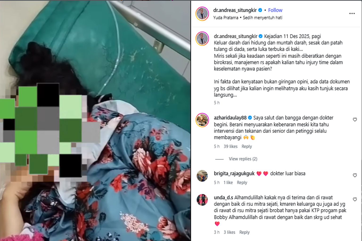 Viral Curhatan dr Andreas Ungkap Pasien BPJS Kesehatan Korban Kecelakaan Ditolak 2 RS di Medan, Akhirnya Diterima di RS Ketiga