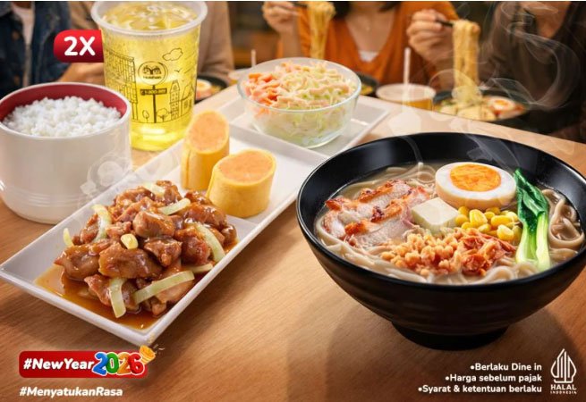 Promo Murah Meriah HokBen menu makan Berdua Bisa Dinikmati bersama Teman atau Partner Anda