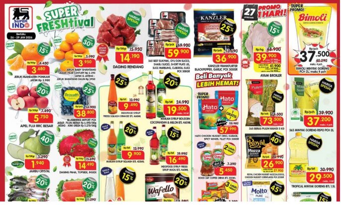 Promo Murah Meriah Superindo Weekday 26-29 Januari 2026: Bimoli dan Daging Harga Spesial