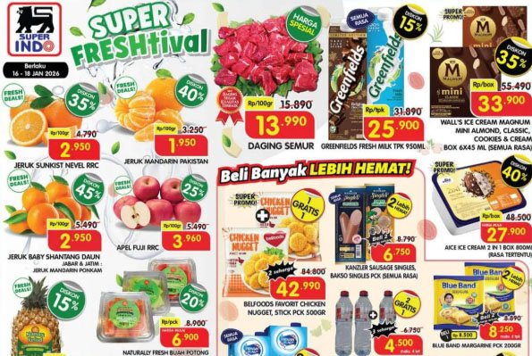 Promo Murah Meriah Superindo 16-18 Januari 2026: Susu UHT & Daging Lebih Murah