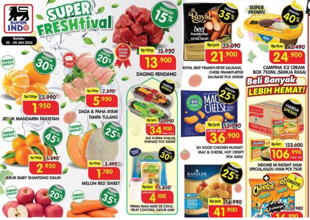 Promo Murah Meriah Superindo Weekday Januari 2026: Nugget dan Es Krim Diskon 25%
