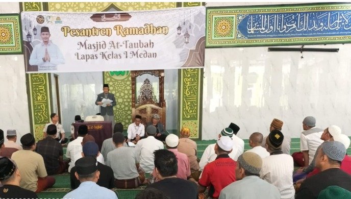150 Warga Binaan Lapas Kelas I Medan Ikuti Pesantren Ramadan 1447 H