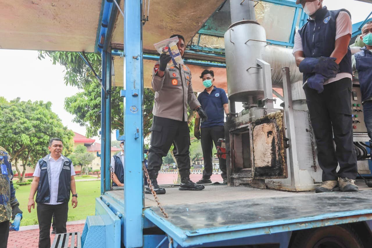 Polda Sumut Musnahkan 161 Kg Sabu dan 435 Kg Ganja
