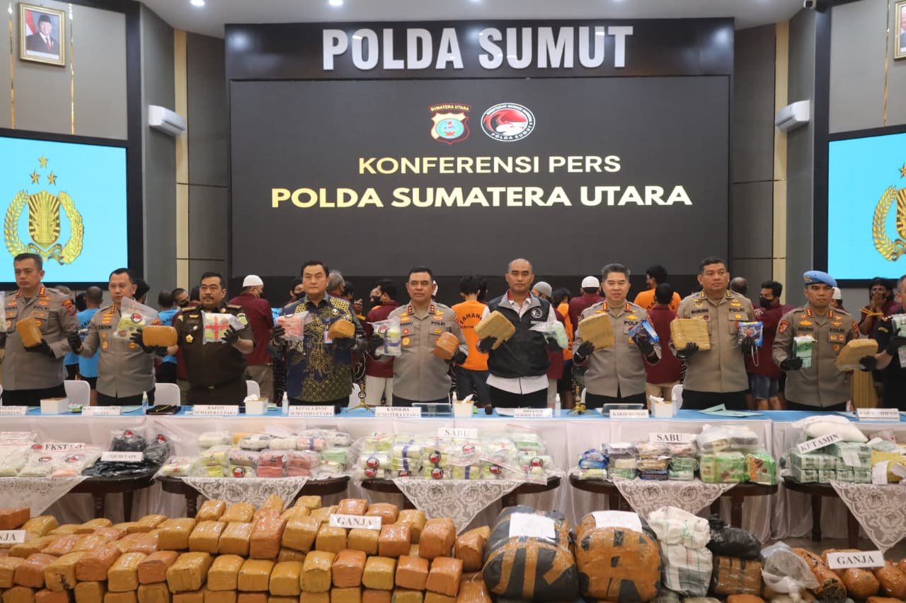923 Kasus Narkoba Diungkap Polda Sumut Awal 2026, Selamatkan 1,48 Juta Jiwa