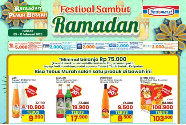 Promo Murah Meraih Indomaret 11 Februari 2026 Sambut Ramadan: Ada Banyak Diskon Lho!