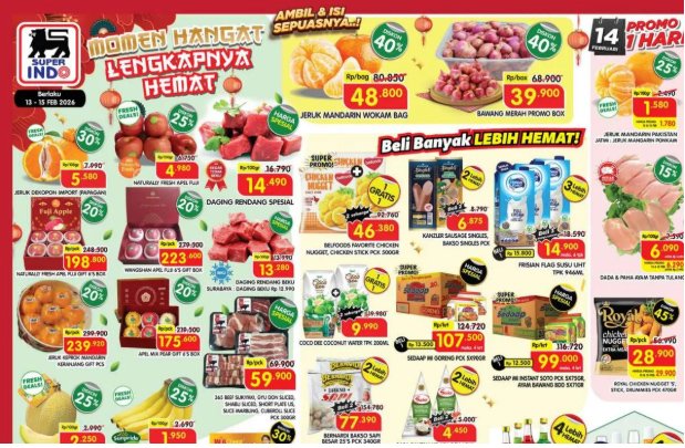 Promo JSM Superindo Murah Meriah Sampai 15 Februari 2026: Diskon Buah dan Daging Jelang Imlek