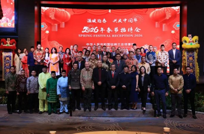 Konsulat Jenderal Tiongkok di Medan Gelar Spring Festival Reception 2026