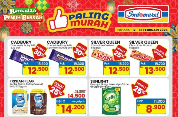 Promo Indomaret Murah Meriah Sampai 18 Februari 2026: Frisian Flag dan Sunlight Diskon 25%