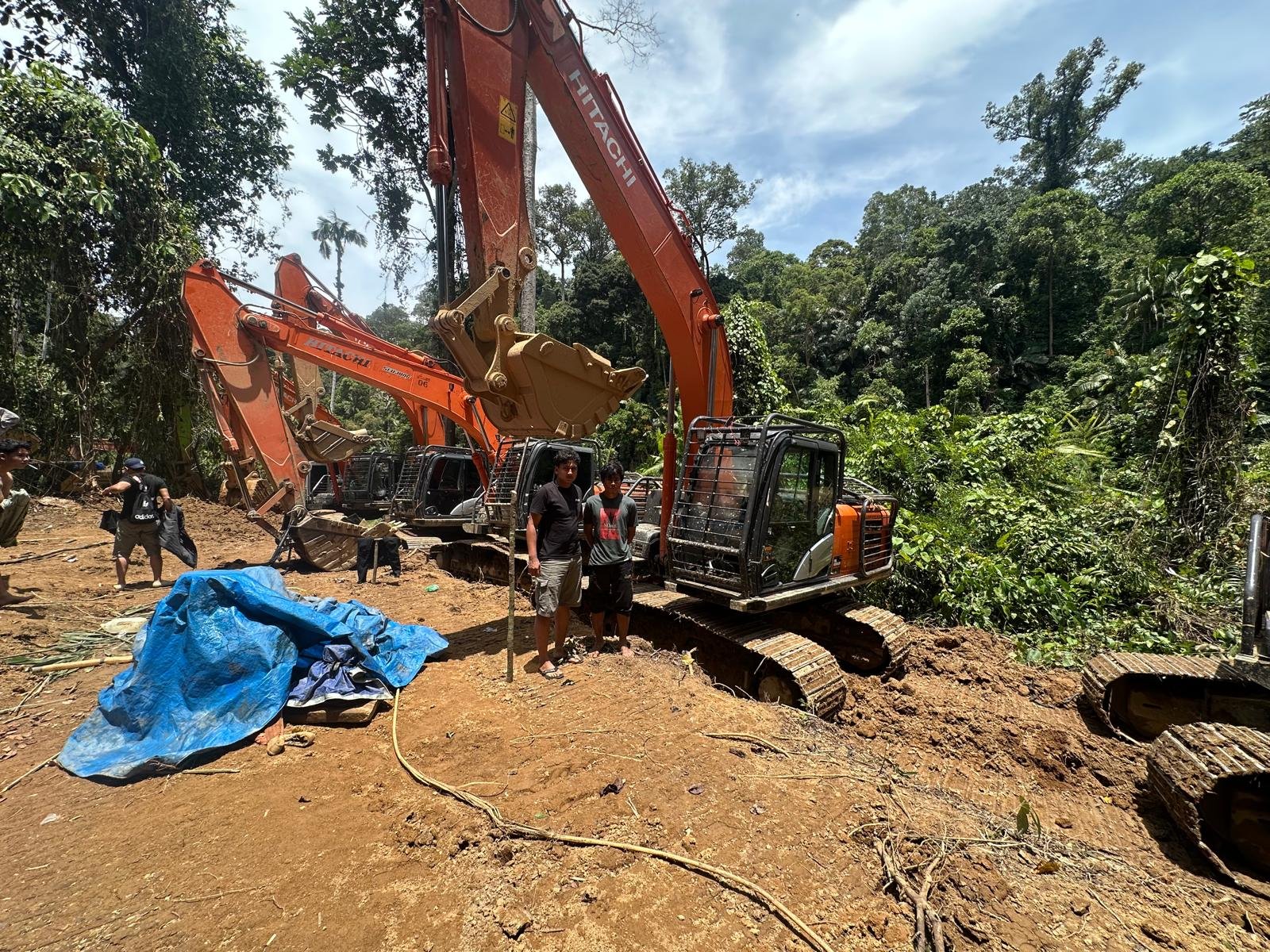 Polda Sumut Sita 14 Eskavator di Tambang Emas Ilegal Madina, 7 Orang Ditangkap