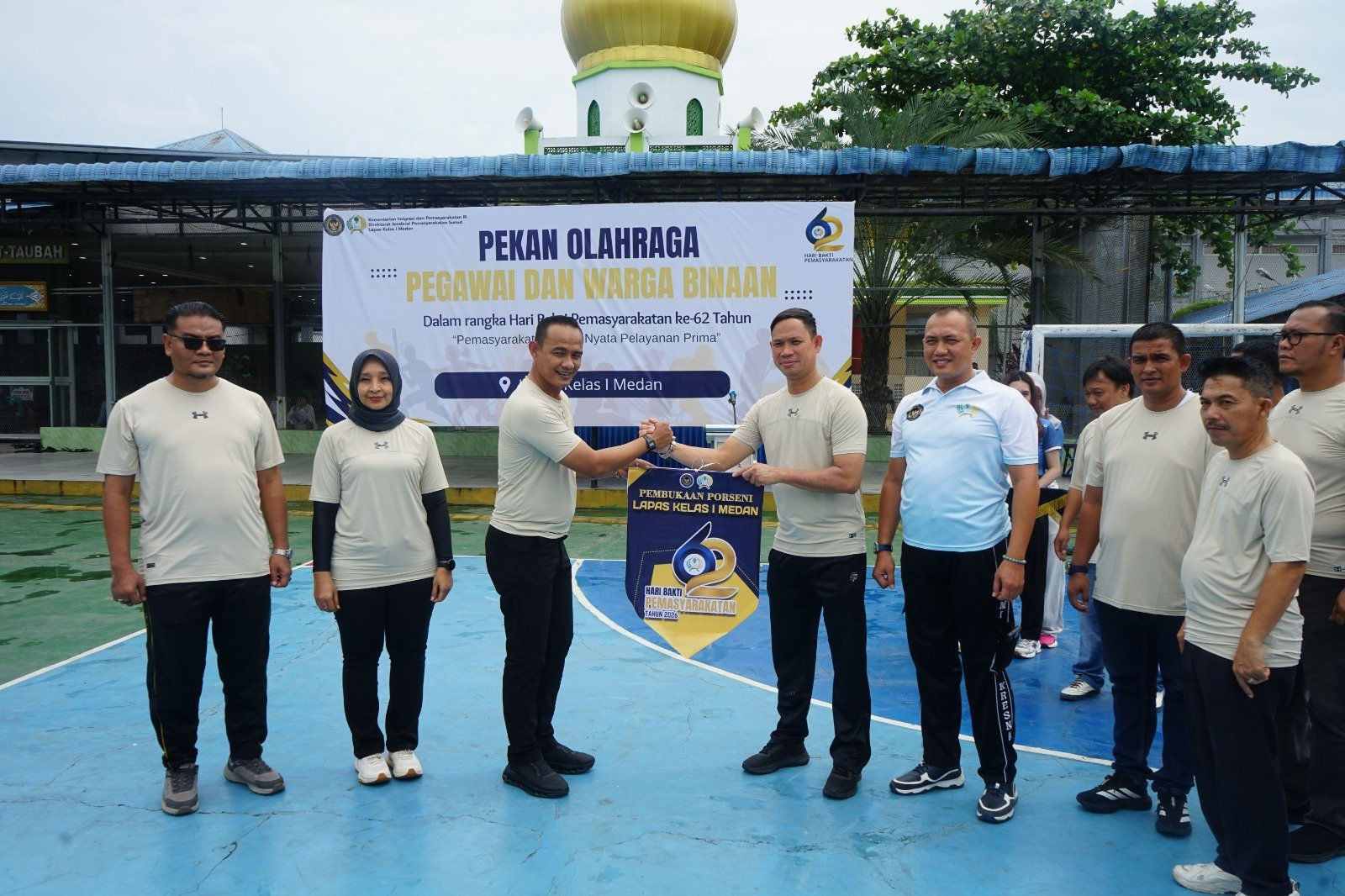 Meriahkan HBP ke-62, Lapas Kelas I Medan Buka Pekan Olahraga Narapidana