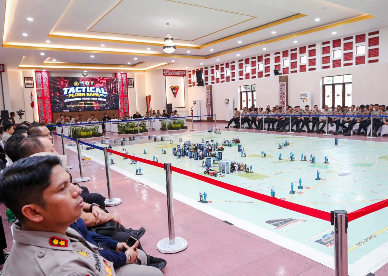 Polrestabes Medan Buat Tactical Floor Game SispamKota, Langkah Siap Hadapi Situasi Darurat