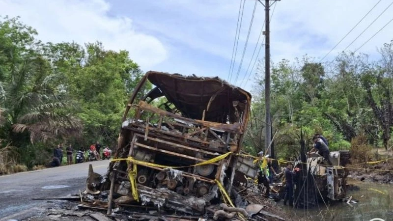 Kasus Kecelakaan Bus ALS di Muratara Naik Penyidikan, Polisi Dalami Penyebab Api