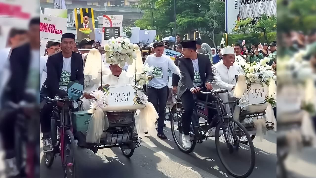 Asosiasi Penghulu RI Kota Medan Inisiasi Pernikahan di Car Free Day Lapangan Merdeka